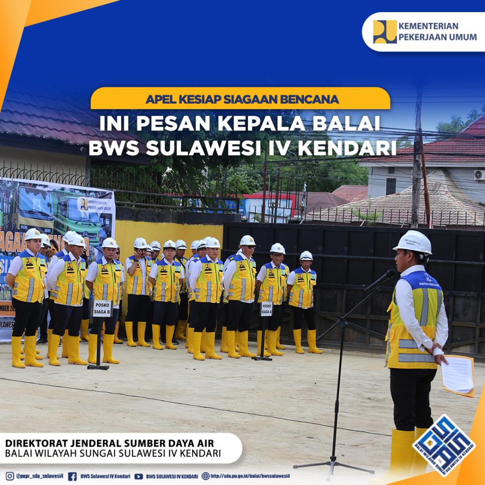 Apel Kesiap Siagaaan Bencana BWS Sulawesi IV Kendari